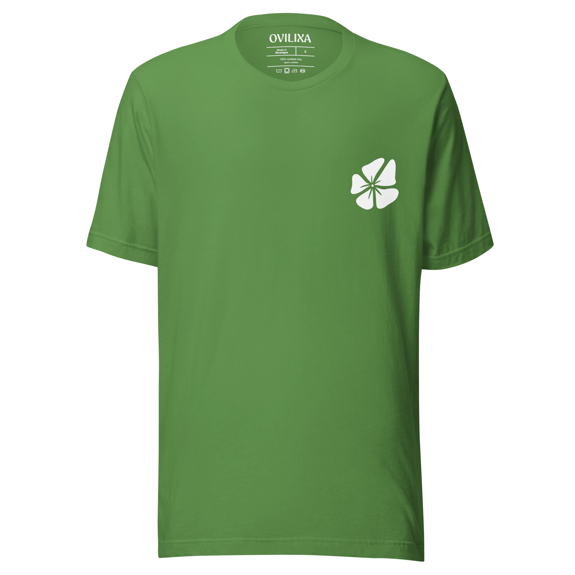 Hibiscus Flight Unisex Crew-Neck Tee in Leaf - front product view