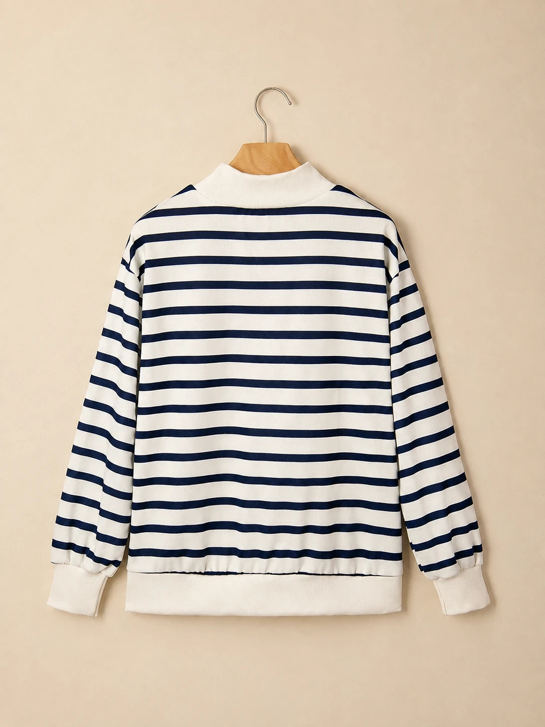 Marin Striped Stand-Neck Sweatshirt - view 5