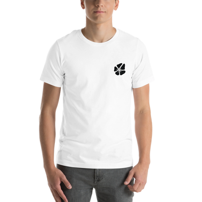 Hibiscus Flight Unisex Crew-Neck Tee in White - front product view